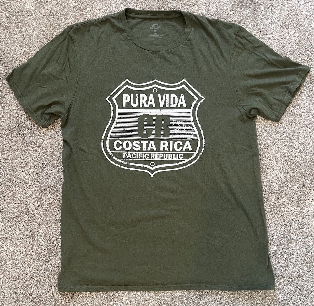 Pura Vida Costa Rica T-Shirt Size Medium Made In Costa Rica