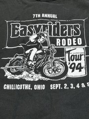 Vtg Easyriders Rodeo Tour 94 Henley Script Sleeve Faded Boxy XXL Single Stitch