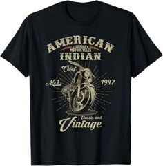 Retro American Motorcycle Indian For Old Biker T-Shirt