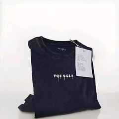 YoungLA #4018 Sample PC Foundation Cropped Tee SZ LG Oversized DRIP Logo Nwst
