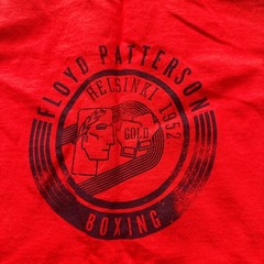 Vintage Everlast Floyd Patterson Helsinki 1952 Boxing Tee Red USA Large