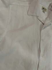 Hagger Clothing White Linen Cotton Summer Beach Shirt Style Shirt Size Medium