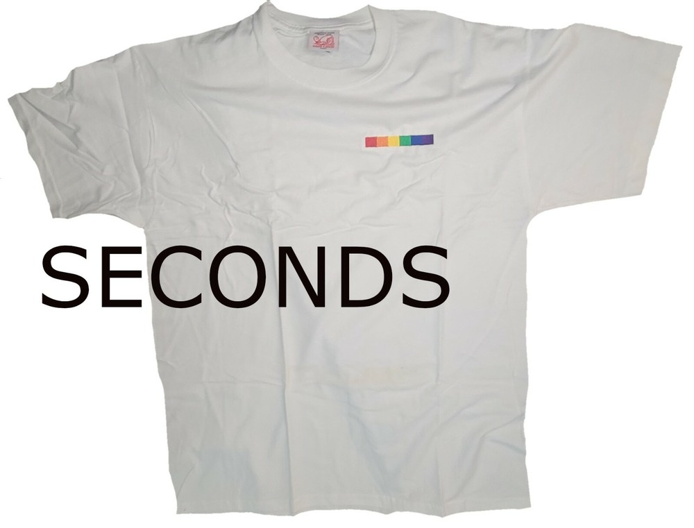 LGBTQ Pride T-Shirts Embroidered LGBT Gay Rainbow Bar USA Shirt Second Irregular