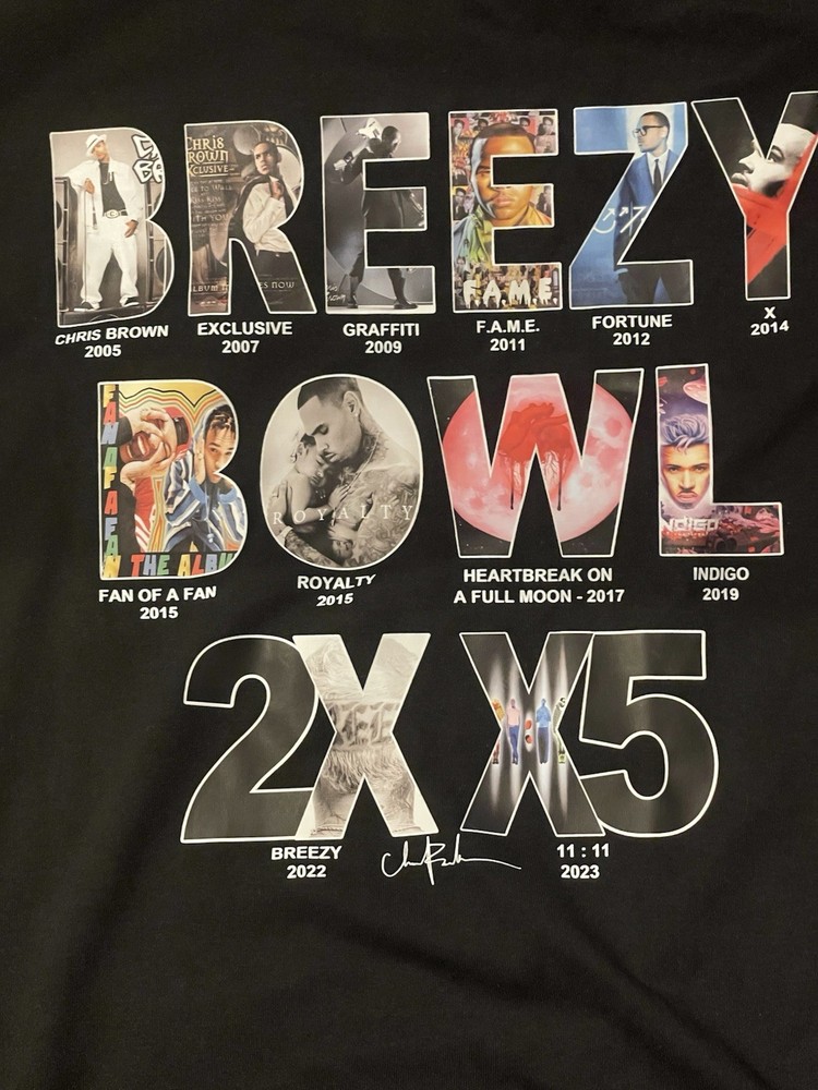Chris Brown Breezy Bowl Xx T-Shirt**Size Small **NWOT