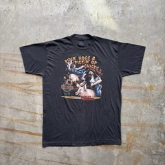 Very Rare 1989 Harley Davidson 3D Emblem “Ridin’ Hogs and Pickin’ Up Chicks Tee”