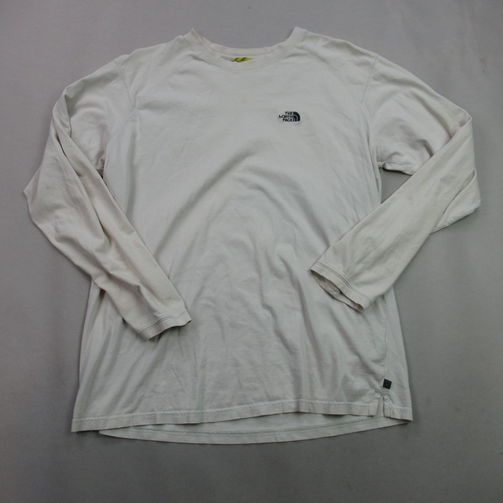 The North Face Men’s L/G Large Cream Long Sleeve T-Shirt 100% Cotton Crew Neck