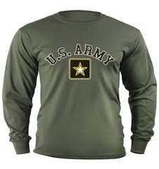 Mens Army Shirt Long Sleeve Graphic Tee Military Tactical Gear Clothing T-shirt