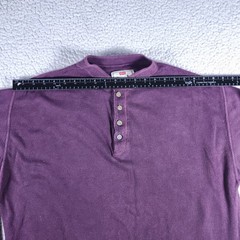 Levi’s Authentic Jeanswear Mens Large Purple Thermal Henley Shirt Long Sleeve…
