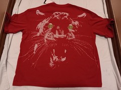 NWT Nike Air Jordan Men’s Oversized 23 Black Cat Shirt Red Size Large