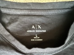 Armani Exchange Crewneck T Shirt Multi Color Foil Logo Size Large