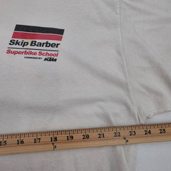 Vintage Skip Barber Superbike School Shirt Men’s XL White Short Sleeve KTM USED