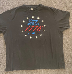Men’s XXL 50-52 Party Like its 1776 Crusher T Shirt Patriotic Comfort Wear