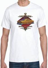 Adult DryBlend® T-Shirt – (SLEDS FOREVER – GOLD LOW RIDER HOT ROD)
