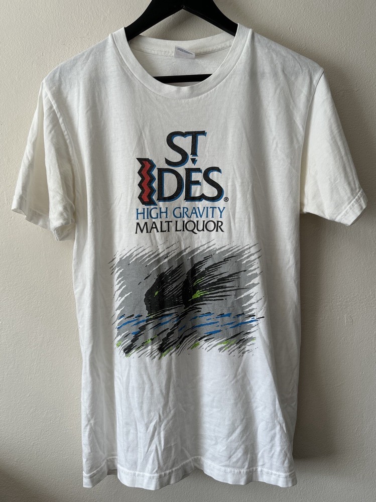 Supreme St Ides Malt Liquor T Shirt SS16 White Streetwear Size M