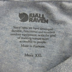 Fjallraven Shirt Mens 2XL Gray Short Sleeve Logo Graphic Tee Top Outdoor