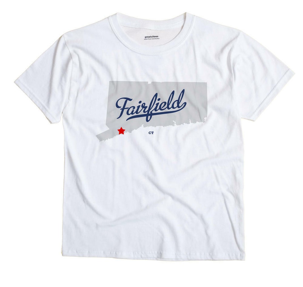 Fairfield Connecticut CT Conn T-Shirt MAP