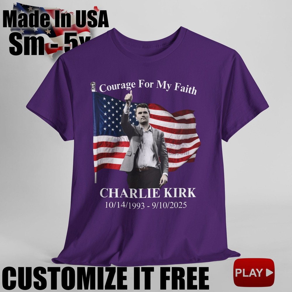 Charlie Kirk Freedom Courage For My Faith Freedom Short T-Shirt Charlie V2.0