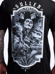 Sullen Men’s Rosales Short Sleeve Premium T-shirt Tattoo Day of Dead Train Tee