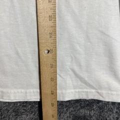 Hanes Shirt Mens L White Smiley Back Graphic Heavyweight 50/50 Cotton Polyester