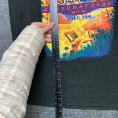 Suna Santana SuperNatural Now Tour 2019 T Shirt Mens XL Black Cotton Casual Tee