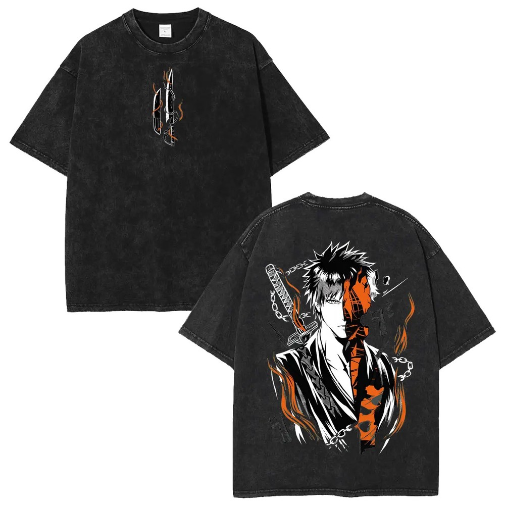Bleach Anime Ichigo Kurosaki Getsuga Tensho Graphic Comfort Colors T-Shirt