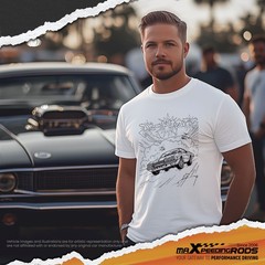 Car Culture Shirts for Men Retro Racing Culture Stretchy Tee Crew neck