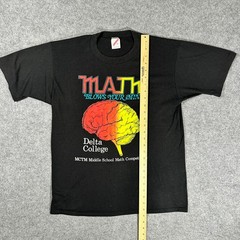 Vintage “Math Blows Your Mind” Delta College Math Competition Shirt – Size Large