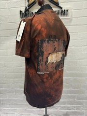 BNWT CP Company Jersey 24/1 T-Shirt in red/ black tie dye. XS. / P2P 19”