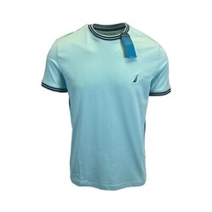 Nautica Men’s T-Shirt Performance Short Sleeve Sea Green (S16) + Sea Blue (S17)
