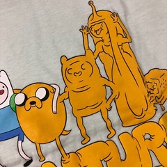 NEW Adventure Time Men Sz M Shirt Jake The Dog Finn Princess Bubblegum Mint Blue