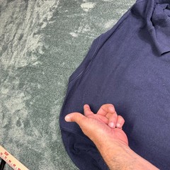 Vintage L.L. Bean River Driver Shirt Mens Medium Made in USA Navy Wool Henley