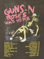 RARE Guns N Roses Banned Tour shirt “WAS HERE” small black vintage – GNR Rock