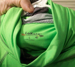 LaKota Men’s LS True Timber Green Hooded Fishing Shirt Anti Odor Wicking Sz L