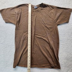 Plain Brown Vintage Y2K BVD Single Stitch T Shirt Large Made In USA # 2255