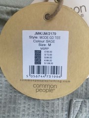 Common People men’s Medium T-shirt short sleeve seersucker