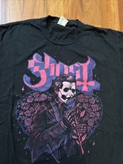 Port & Company Ghost Bouquet IV Classic T-Shirt XL Black Purple Pink Graphic