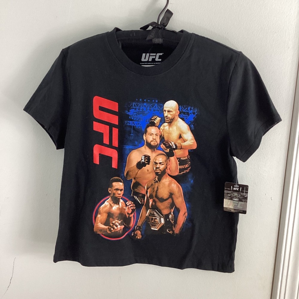 NWT UFC OFFICIAL LICENSED PRODUCT OCTAGON BLACK GRAFIC T SHIRT UNISEX IRREGULAR