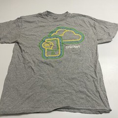 Cricket Wireless Employee Gray SS Gildan Dry Blend T Shirt Sz Large