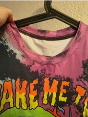 Tie-Dye Alien Graphic “Take Me To Your Leader” Crew Neck T-Shirt L