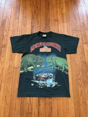 Vintage Budweiser We Could Have Been Huge Lizard Shirt Mens Medium Green