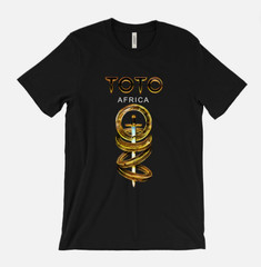 Toto Africa T Shirt – Georgy Porgy, Rosanna, Hold the Line, 1980s Music