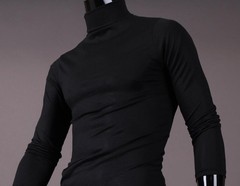 Men’s Long Sleeve Mock Neck Base Layer Shirts Winter Thermal Tops Undershirt