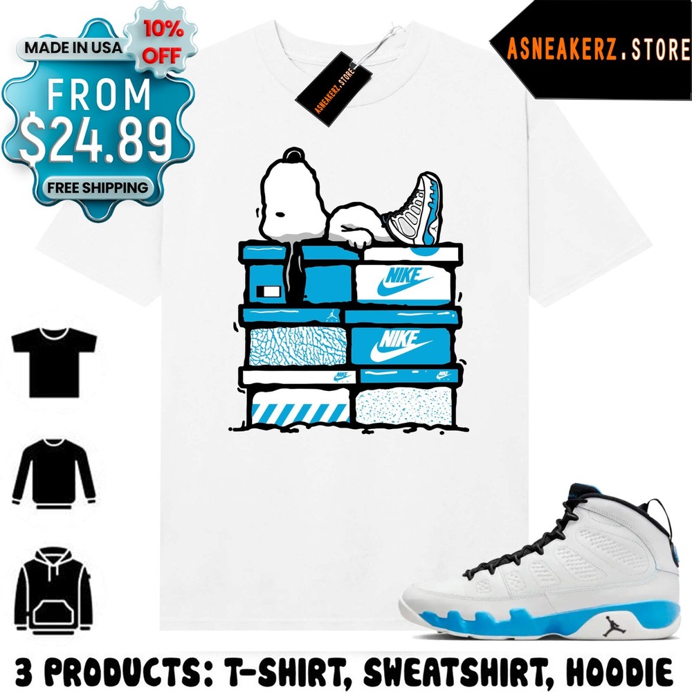 Shirt To Match AJ 9 Powder Blue Sneaker Matching Tee Sneakerhead S Dog