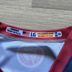 Reawaken America Tour Hockey Jersey Adult Large Patriotic Trump MAGA USA Flag