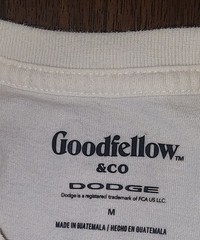 Goodfellow White & Orange Dodge Dart Graphic T-Shirt Medium