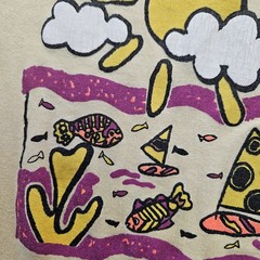 Vintage Hawaiian T Shirt Large (Fits like S/Medium) 70s Have Hawaii Beach Day