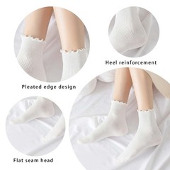 Women’s Ruffled Ankle Socks – Super Soft, Breathable, Frilly Socks for Mary J…