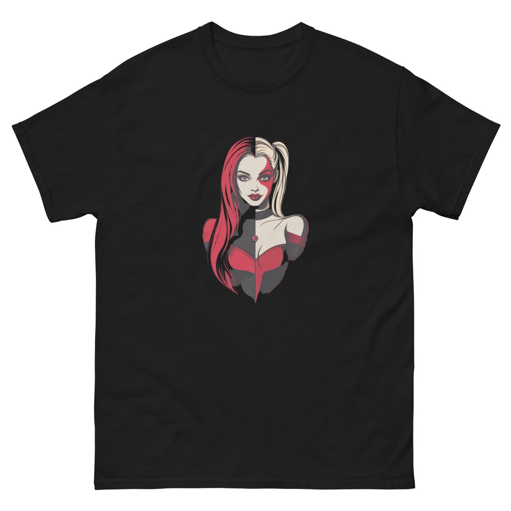 Morticia Addams, Harley Quinn Tee, Addams Family Meets DC Universe Mashup Tee