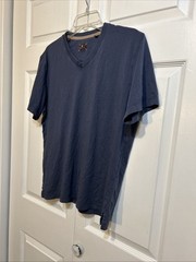Left Coast Tee Crew Neck Peruvian 100% Pins Cotton T Shirt Blue Short Sleeve
