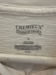 Cremieux Premium Denim White Graphic Print Crew Neck T-Shirt Mens Size L